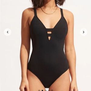 Seafolly | Women’s One Piece Black Swimsuit | Size 10 AUS / 6 USA